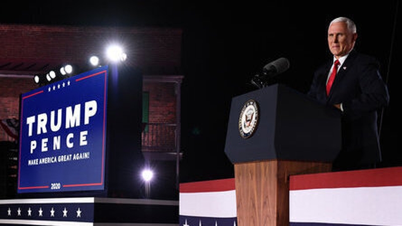 Mike Pence urged voters to ask themselves 'who do you trust to rebuild this economy?'