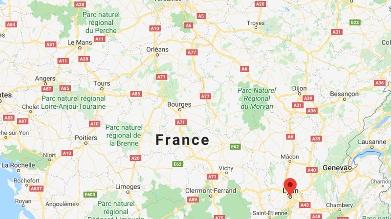 The vehicle was attacked as it came out of a branch of the Bank of France in Lyon (Pic: Google Maps)