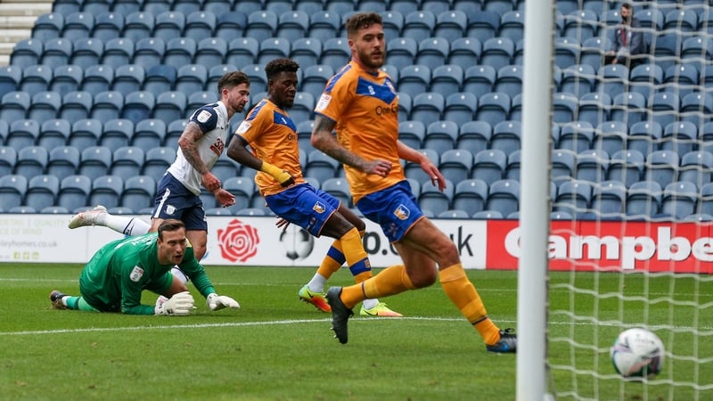 Sean Maguire hits the net