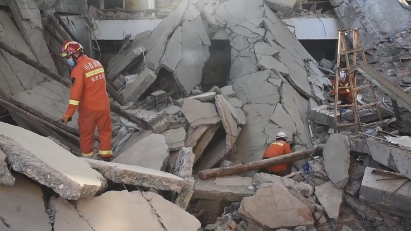 The two-storey building collapsed during an 80th birthday party