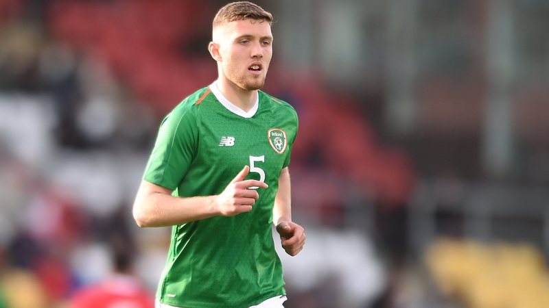 Dara O'Shea in action for Ireland U21s