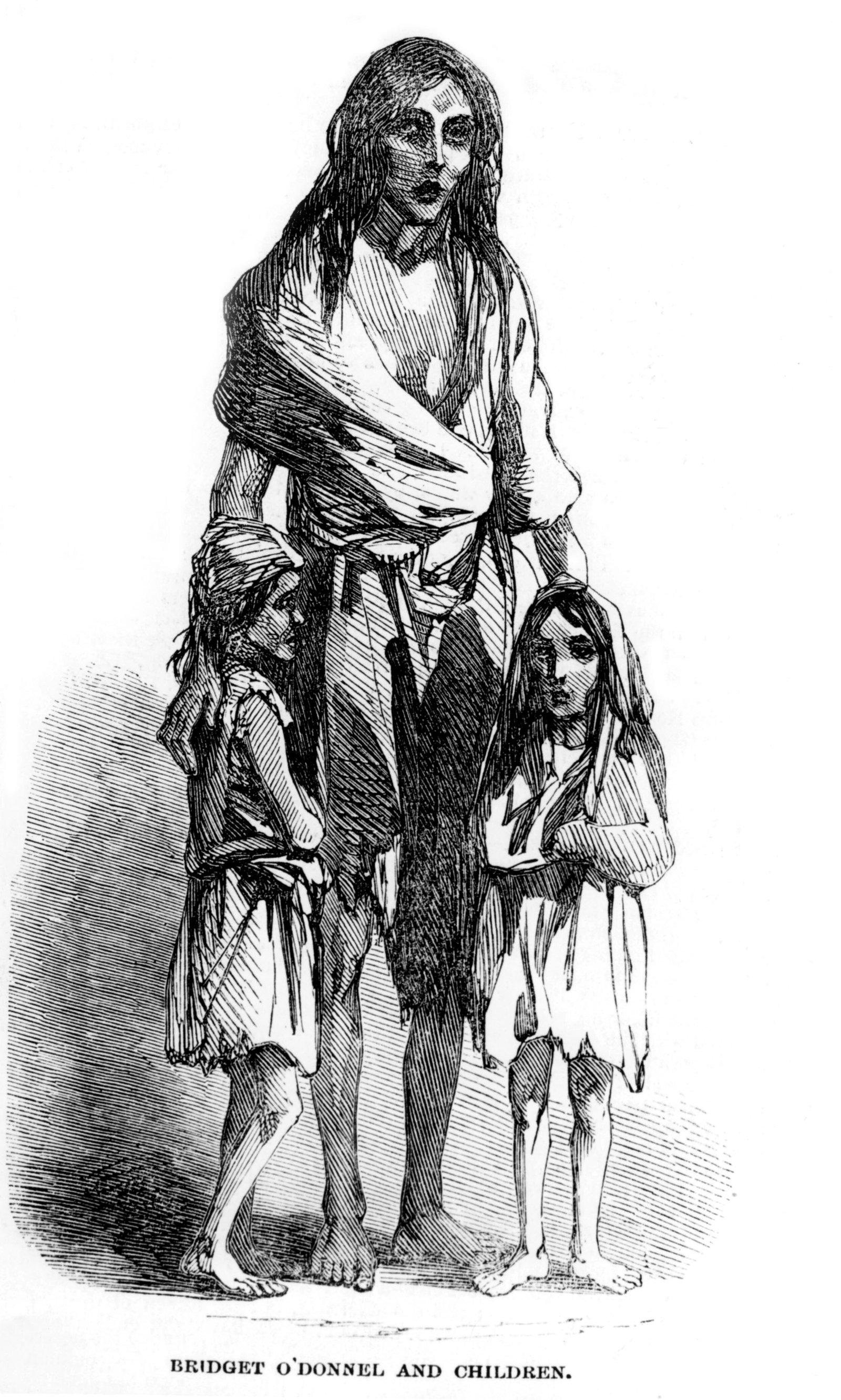 'Bridget O'Donnel and Children' (22 December 1849) by James Mahony (Source: Hulton Archive/Getty Images)