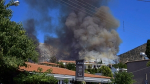 The blaze broke out near the ruins of the Bronze Age stronghold of Mycenae