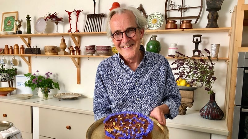 Dried Fig, Date, Almond, Pistachio and Chocolate Cake
