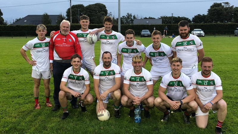 Tim Barry (red jersey) with his team-mates, including Ross King (No 32) - picture courtesy of LaoisToday.ie