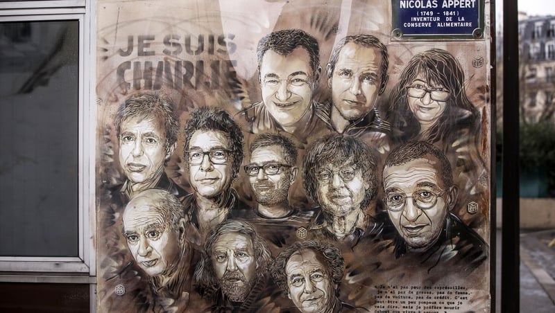 12 people were killed in the attack at the satirical newspaper Charlie Hebdo's former office