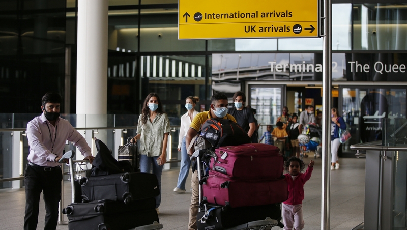 London's Heathrow Airport - England has different quarantine rules to Scotland and Wales