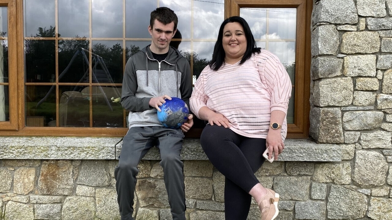 Michael Comerford with his mother Linda