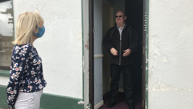 Karen McHugh of Safe Home Ireland with Noel Pattison who the group helped to find accommodation in Portlaoise