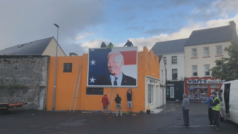 The painting was completed by local artists Padraig 'Smiler' Mitchell and Leslie Lackey