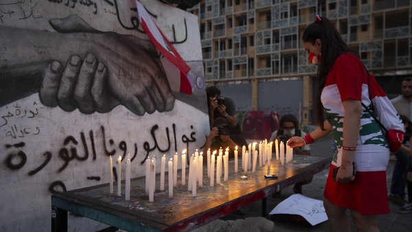 Lebanon observed a minute's silence for the dead yesterday