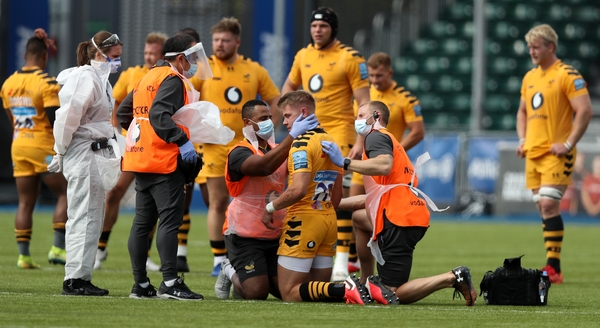 Charlie Atkinson was knocked out by the dangerous challenge