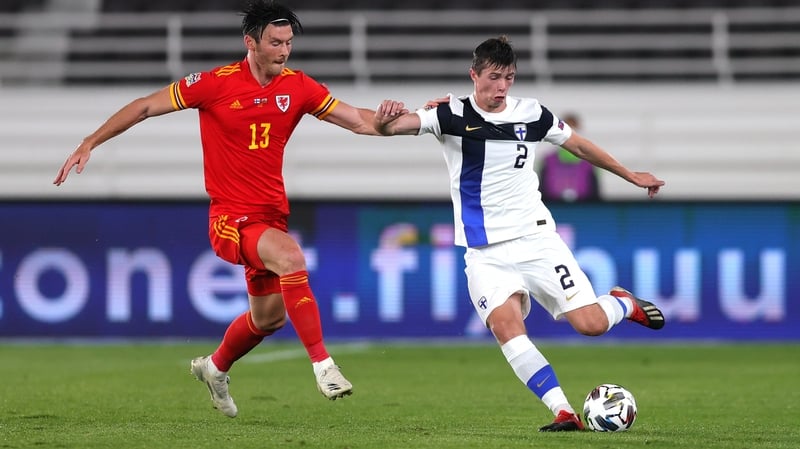 Daniel O'Shaughnessy in action for Finland against Wales on Thursday night