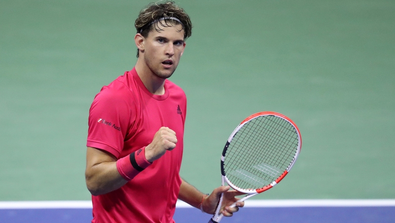 Thiem progressed in four sets