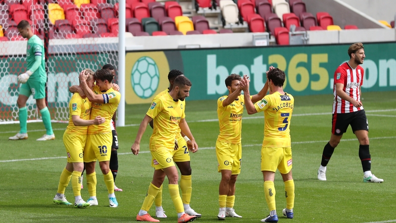 Daryl Horgan after scoring his first Wycombe goal