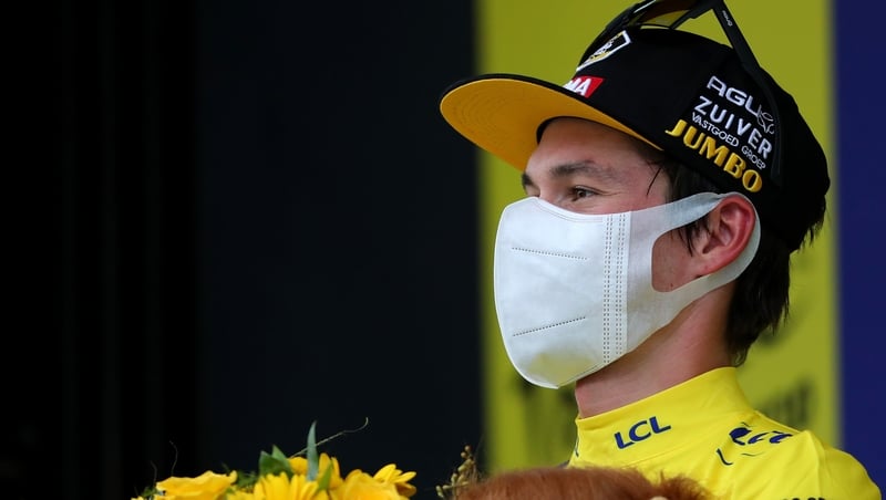 Primoz Roglic of Slovenia after stage nine