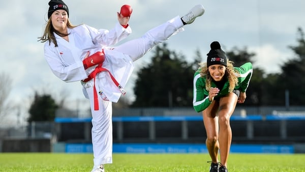 Karate international Caradh O'Donovan, left, and athlete Nadia Power