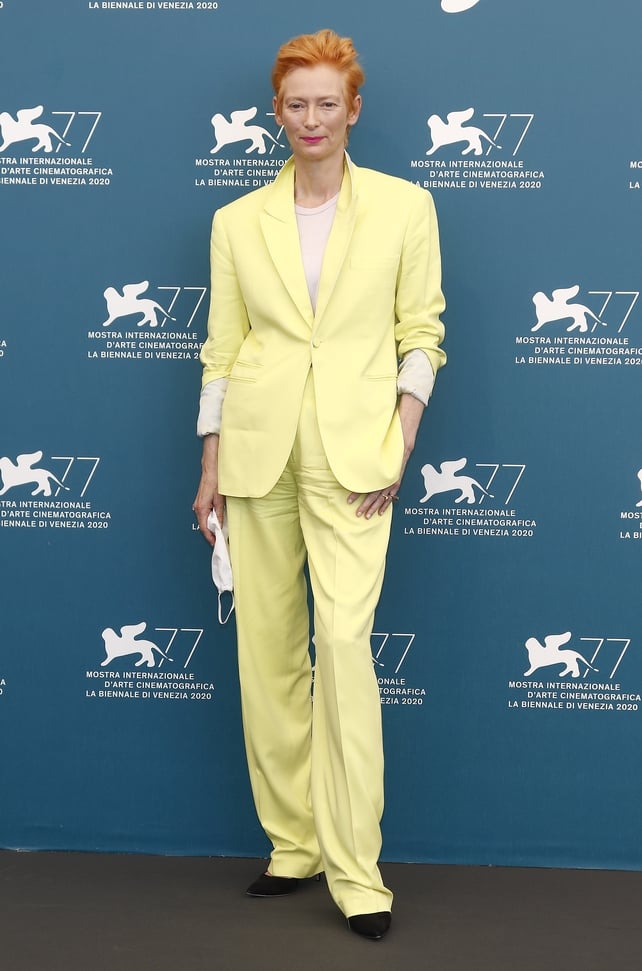 Tilda Swinton in Haider Ackermann. Photo: Getty