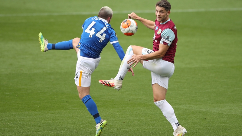 James Tarkowski (R) has played twice for England