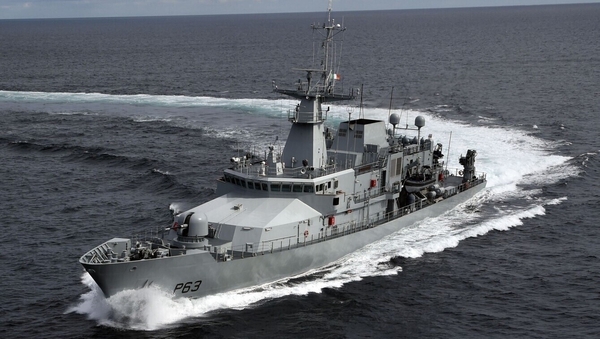 The vessels were detained by the LÉ William Butler Yeats (P63), shown above