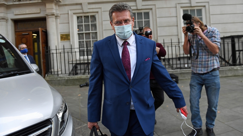 EU Commission vice-president Maros Sefcovic in London today following talks with the UK