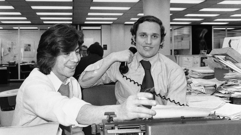 Bob Woodward (R) uncovered the Watergate cover-up with his colleague Carl Bernstein