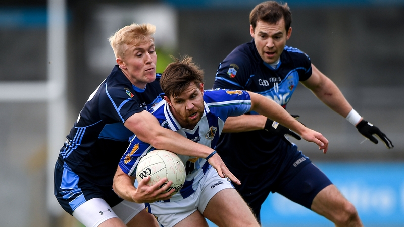 Darragh Nelson of Ballyboden St Enda's in action against Kieran Kennedy and Warren Egan of St Jude's