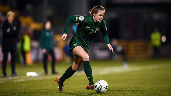 Heather Payne in action against Greece in March