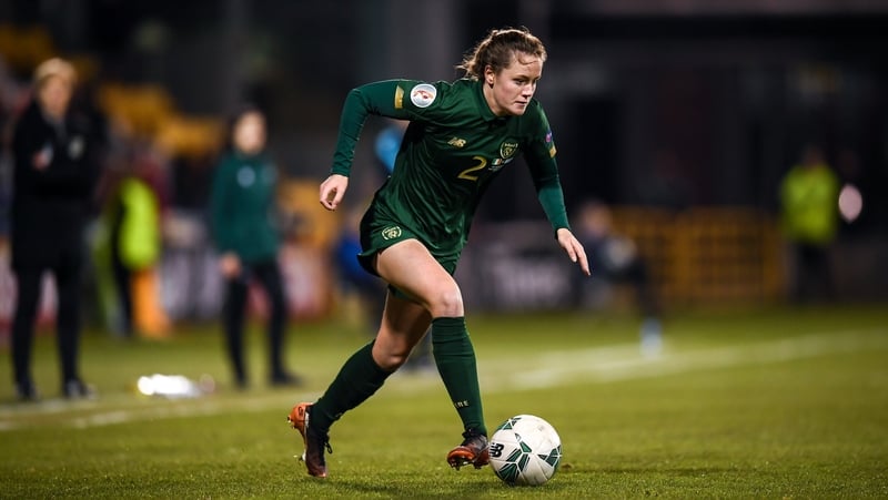 Heather Payne in action against Greece in March