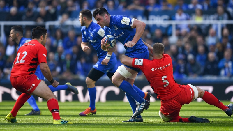 James Ryan is tackled by George Kruis during last season's Champions Cup final