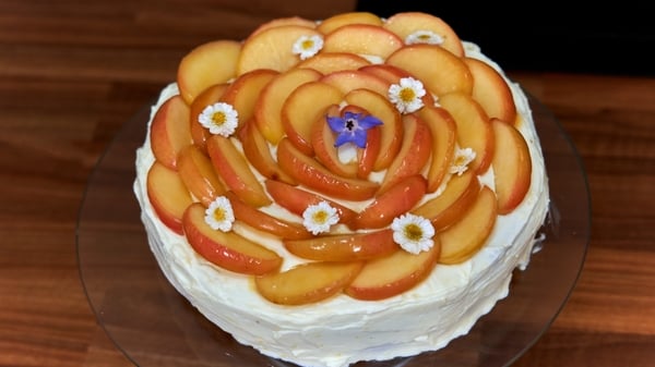 Catherine's Spiced Bramley Apple Cake with Maple Whiskey Glaze.
