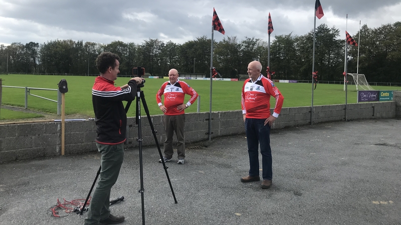Drumcliffe Rosses Point PRO Austin O'Callaghan captures the views of stalwart supporters Jimmy Currid and Jim Kerrigan