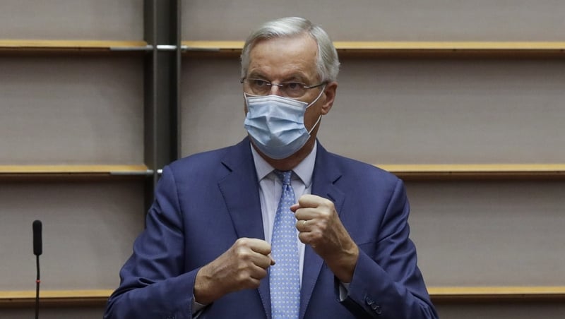 Michel Barnier met ambassadors from 27 member states this morning