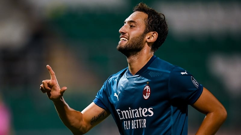 Hakan Çalhanoglu got Milan's second goal