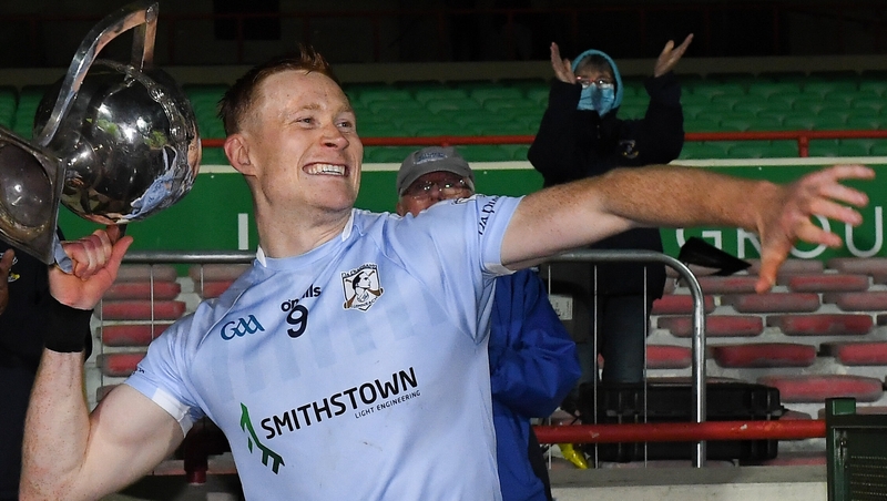 Na Piarsaigh captain William O'Donoghue lifts the Daly Cup