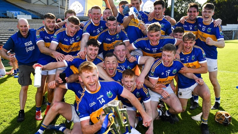 Kiladangan captain Paul Flynn and team-mates celebrate their county title success