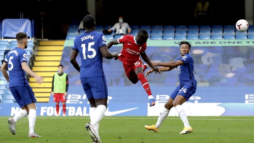 Sadio Mane scores his first of the afternoon