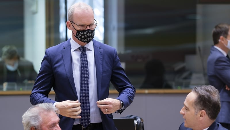 Simon Coveney was speaking on the margins of a meeting of EU foreign ministers in Brussels