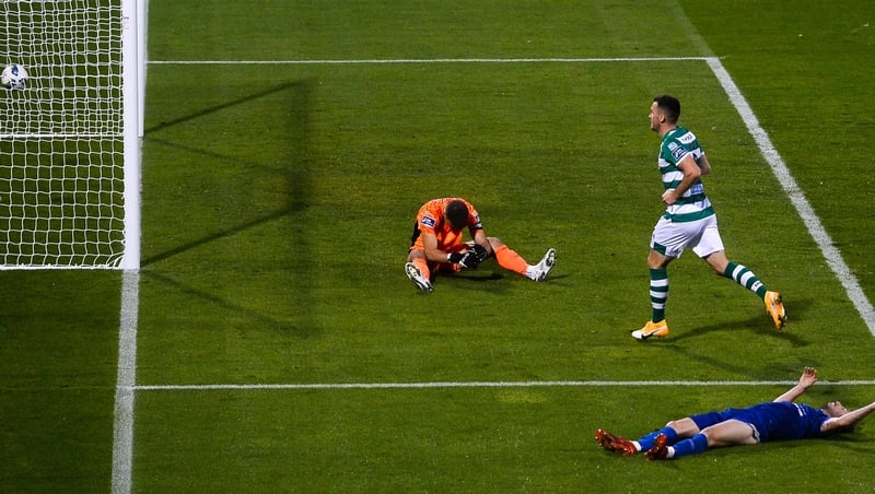 Aaron Greene scored Shamrock Rovers' first goal of the night
