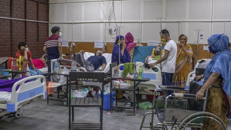 A makeshift Covid-19 ward in Bangladesh