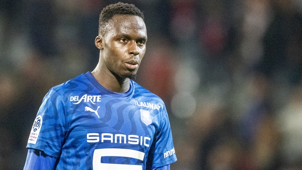 Edouard Mendy in action for Rennes in January
