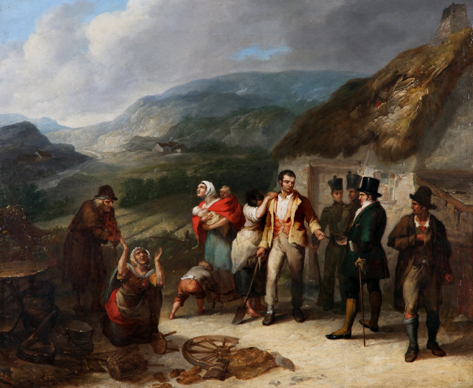 The Eviction by Daniel Macdonald, c1850. Collection: Crawford Art Gallery Cork. Reproduced with kind permission.
