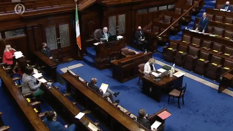 There were heated exchanges in the Dáil today