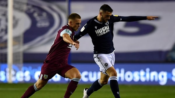 Burnley's Josh Benson (left) and Millwall's Troy Parrott