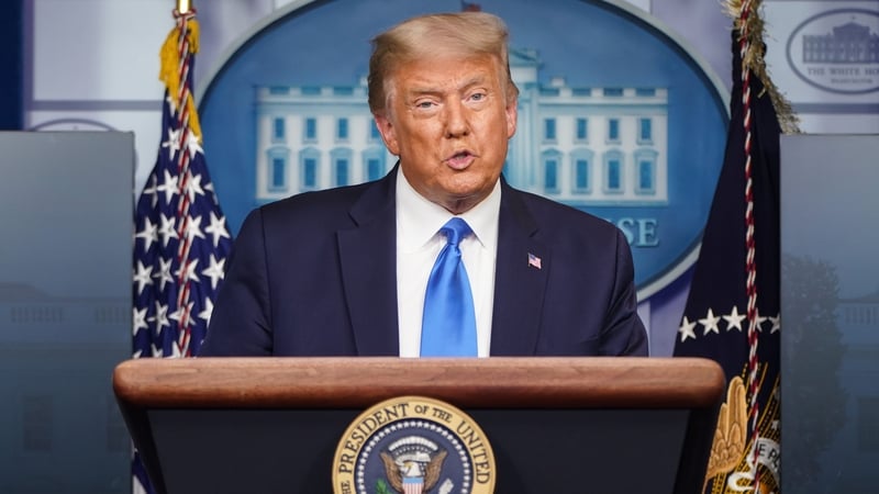 Donald Trump made his comments at a White House press conference