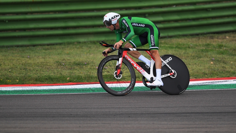 Nicolas Roche averaged 48.8 kph on the Imola track to finish 31st