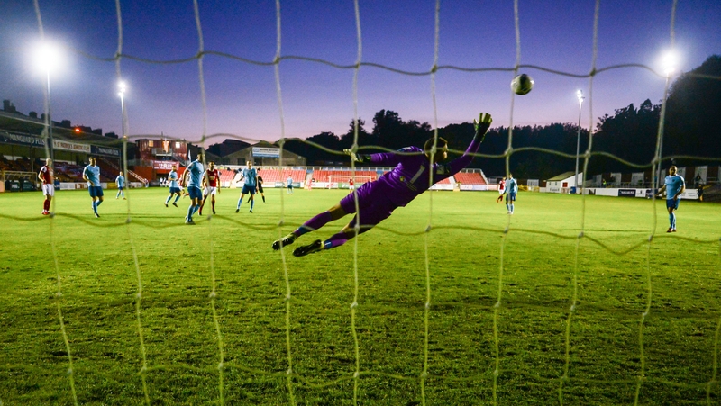 Chris Forrester's shot beats Shelbourne goalkeeper Colin McCabe