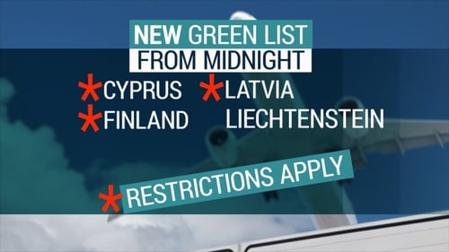 Cyprus, Finland, Latvia and Liechtenstein are the only countries on the new Green List