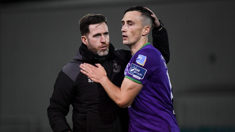 Shamrock Rovers manager Stephen Bradley and Aaron McEneff