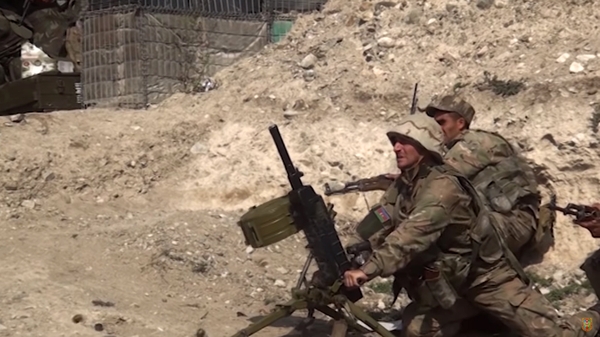 Armenian and Azerbaijani forces went to war last year over the long-disputed Nagorno-Karabakh region (File pic)